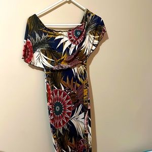 Multicolored Fashion Nova Bodycon Maxi Dress